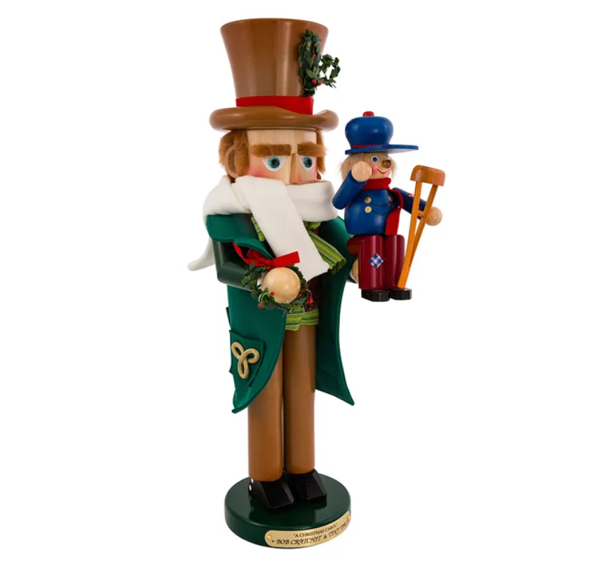Christmas Cheer All Year 17" Steinbach Bob Cratchit With Tiny Tim Nutcracker ES1820