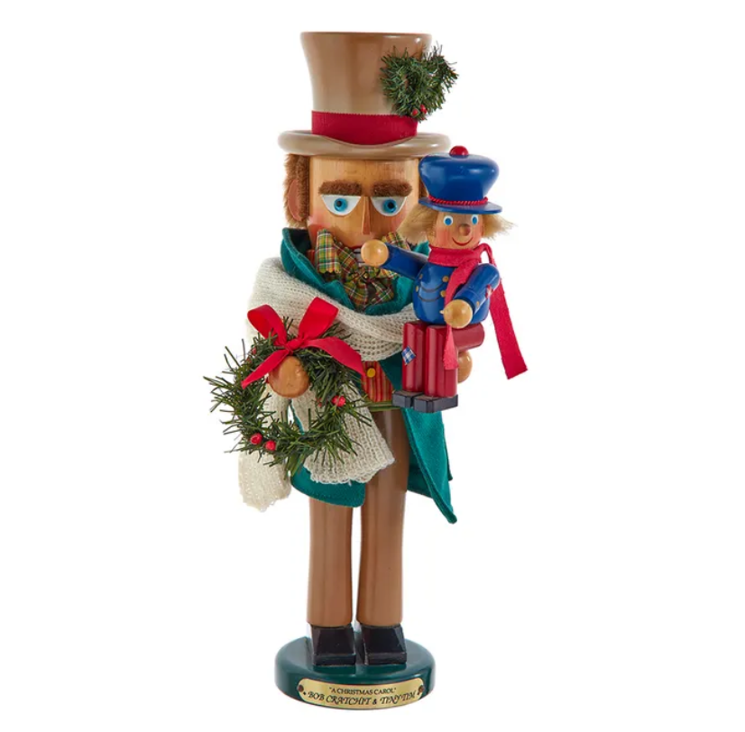 Christmas Cheer All Year 17" Steinbach Bob Cratchit With Tiny Tim Nutcracker ES1820