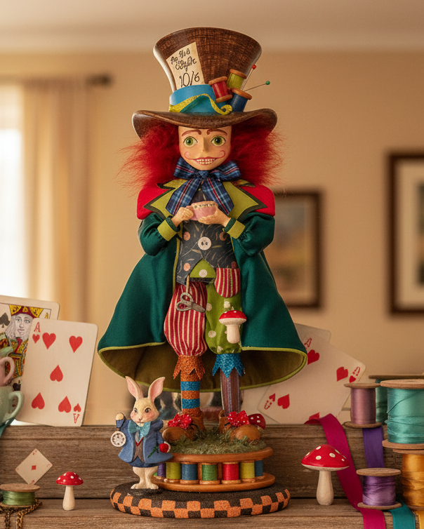 Christmas Cheer All Year 18" Mr Hatter Hollywood Nutcracker Alice in wonderland theatrical theme design