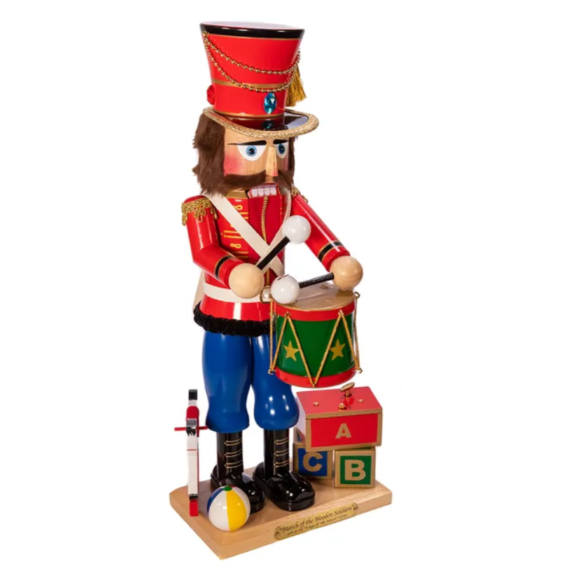 Christmas Cheer All Year 18" Steinbach March Of The Wooden Soldier Musical Nutcracker ES3012