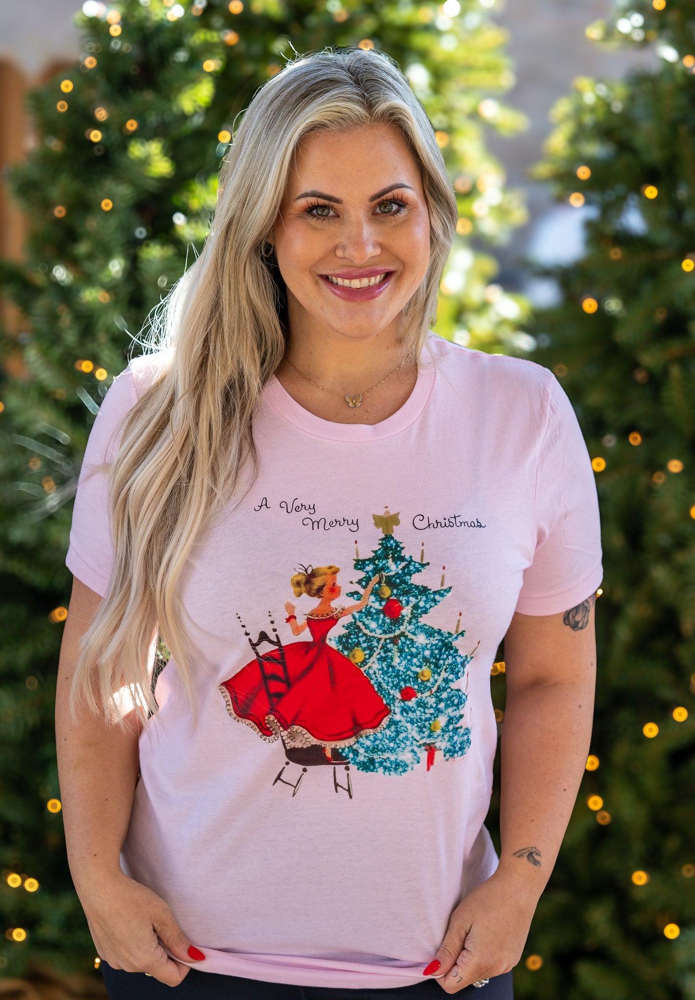 Women's christmas tee Christmas Cheer All Year