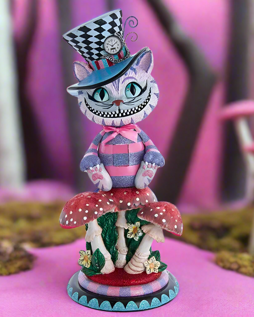 Christmas Cheer All Year 15" Hollywood 15" Cheshire Cat Nutcracker Alice in wonderland collection Kurt Adler