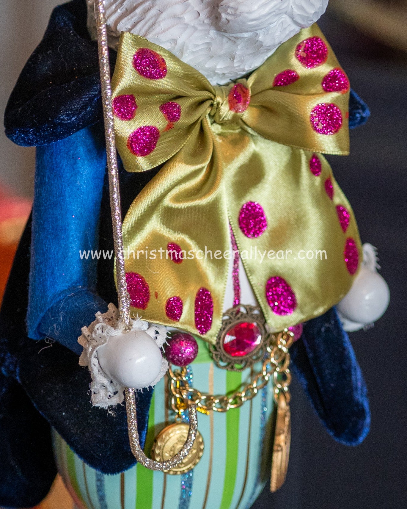 Kurt Adler White Rabbit nutcracker is made with great detail and can be displayed all year, its available now online at Christmas Cheer All Year