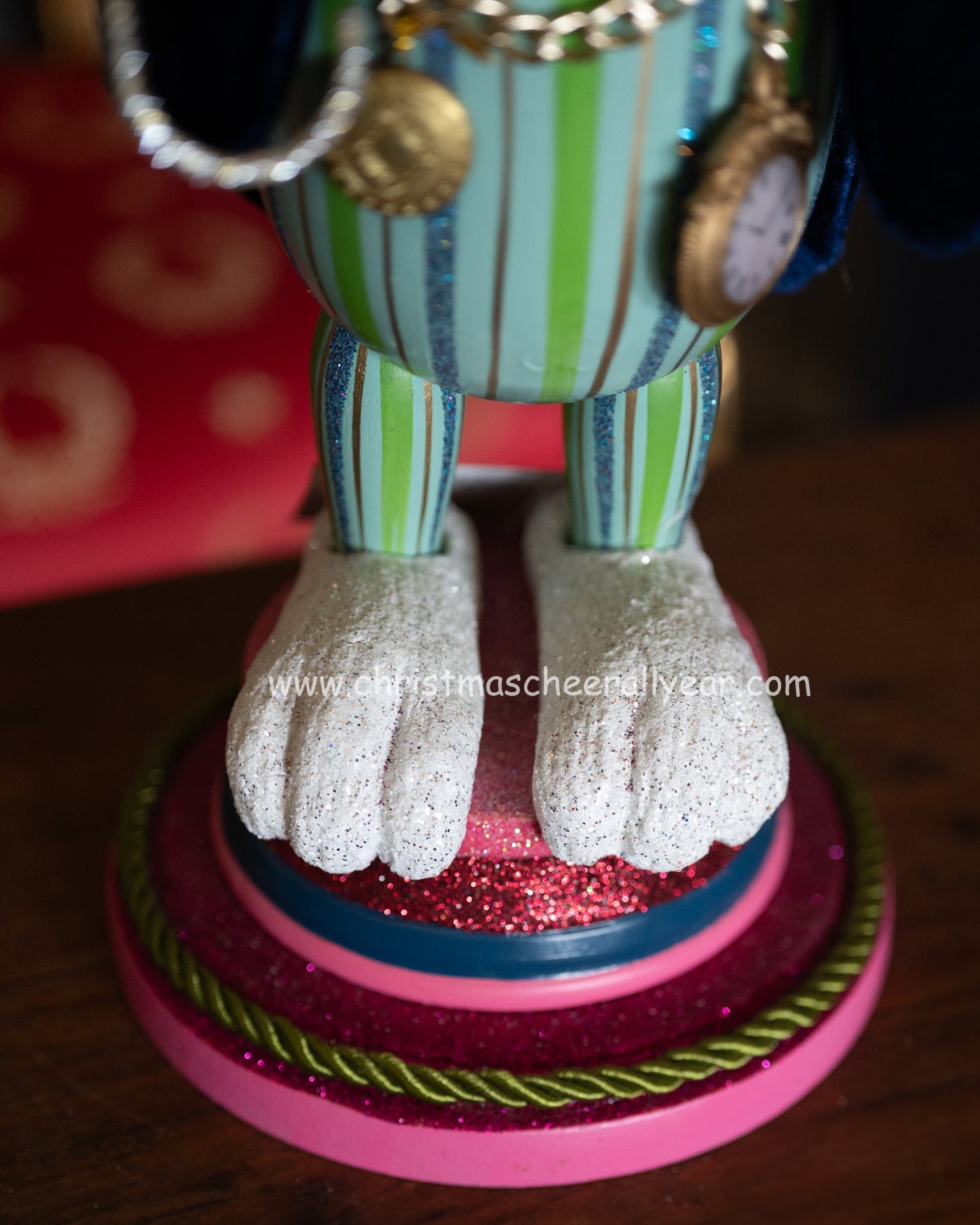 Tall White Rabbit Nutcracker from Alice in Wonderland by Kurt Adler with amazing detail available at Christmas Cheer All Year