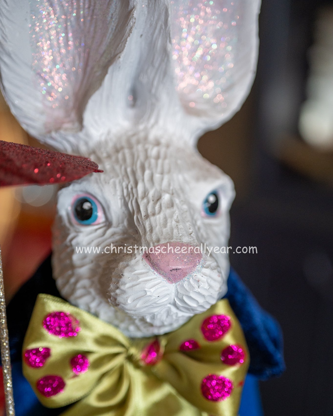 White Rabbit nutcracker from Alice in Wonderland available at Christmas Cheer All Year