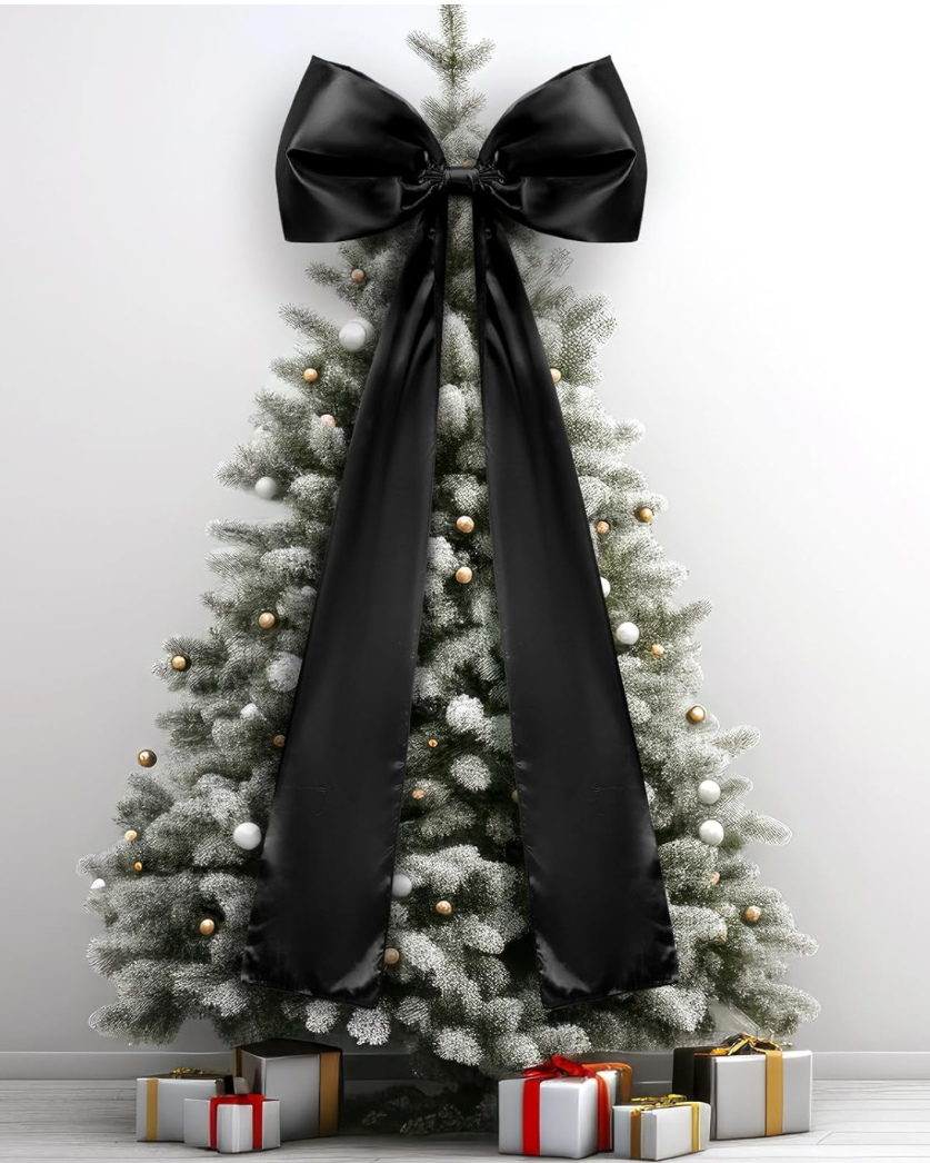 Christmas Cheer All Year Satin Bow Treetopper
