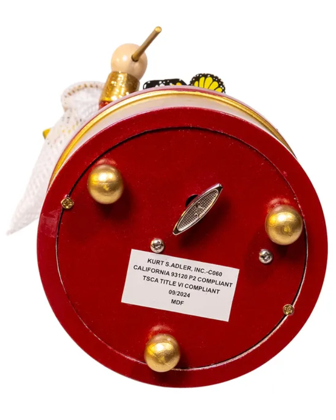 Butterfly Catcher Musical Nutcracker by Kurt Adler G5002 Music Box