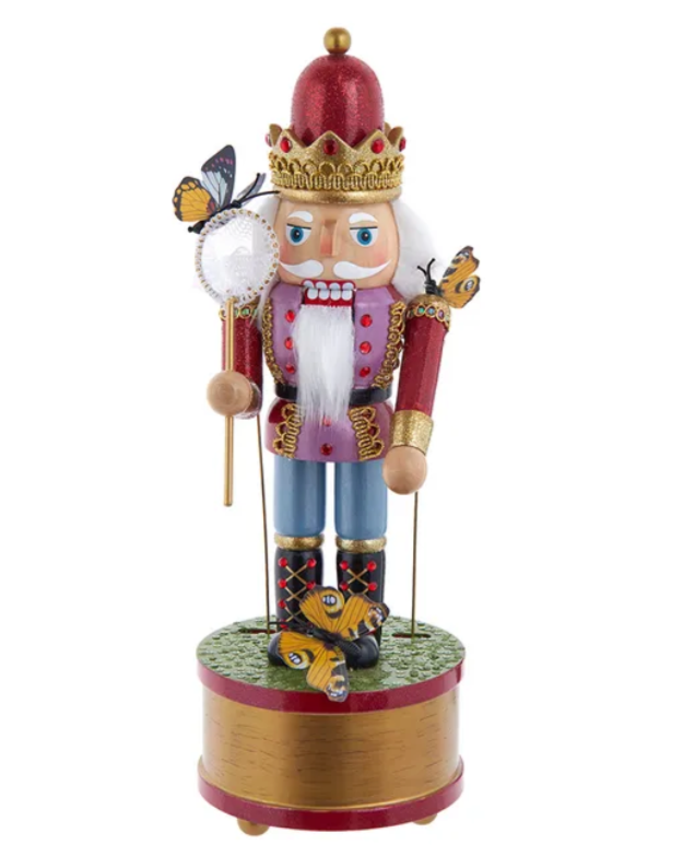 Christmas Cheer All Year Butterfly Catcher Musical Nutcracker by Kurt Adler G5002 Music Box