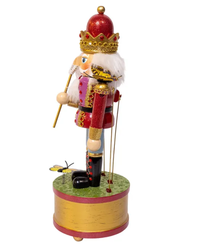 Christmas Cheer All Year Butterfly Catcher Musical Nutcracker by Kurt Adler G5002 Music Box