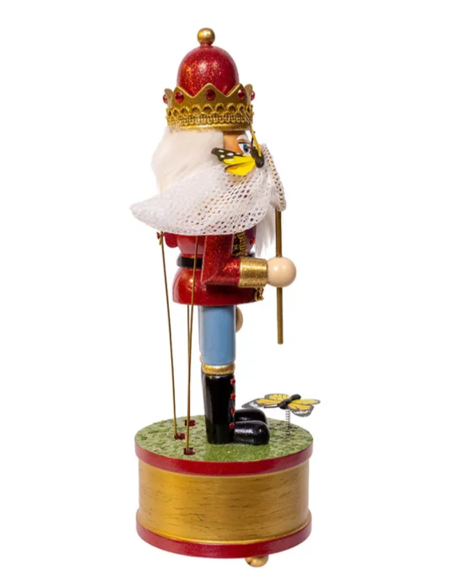 Christmas Cheer All Year Butterfly Catcher Musical Nutcracker by Kurt Adler G5002 Music Box