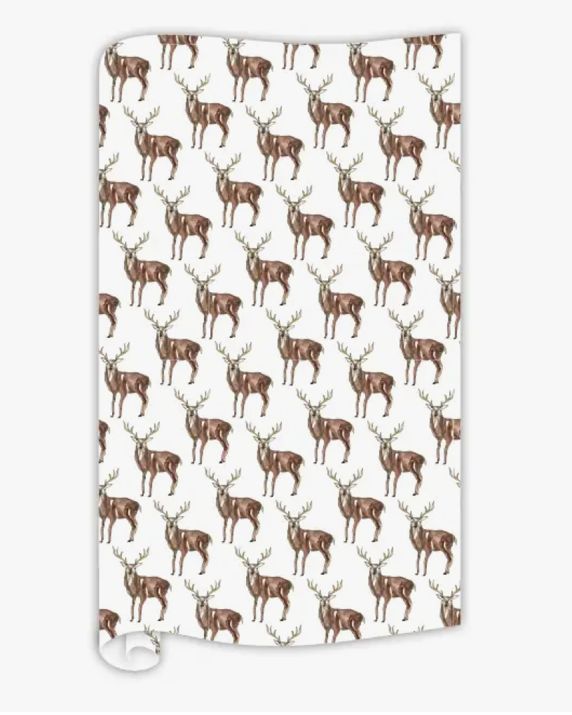 Christmas Cheer All Year Deer Wrapping Paper by Rosanne Beck