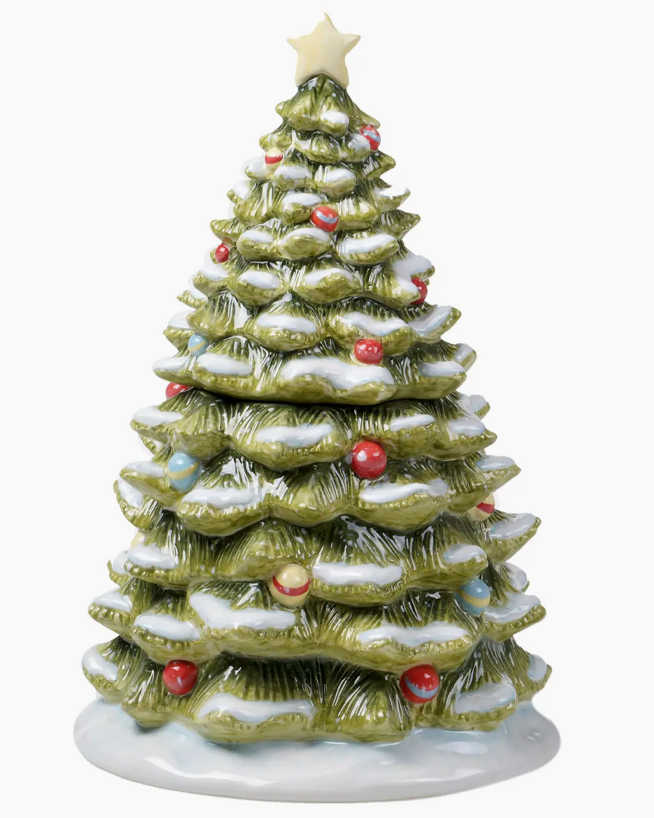 The Canton Christmas Shop Evergreen Christmas Tree Ceramic Cookie Jar