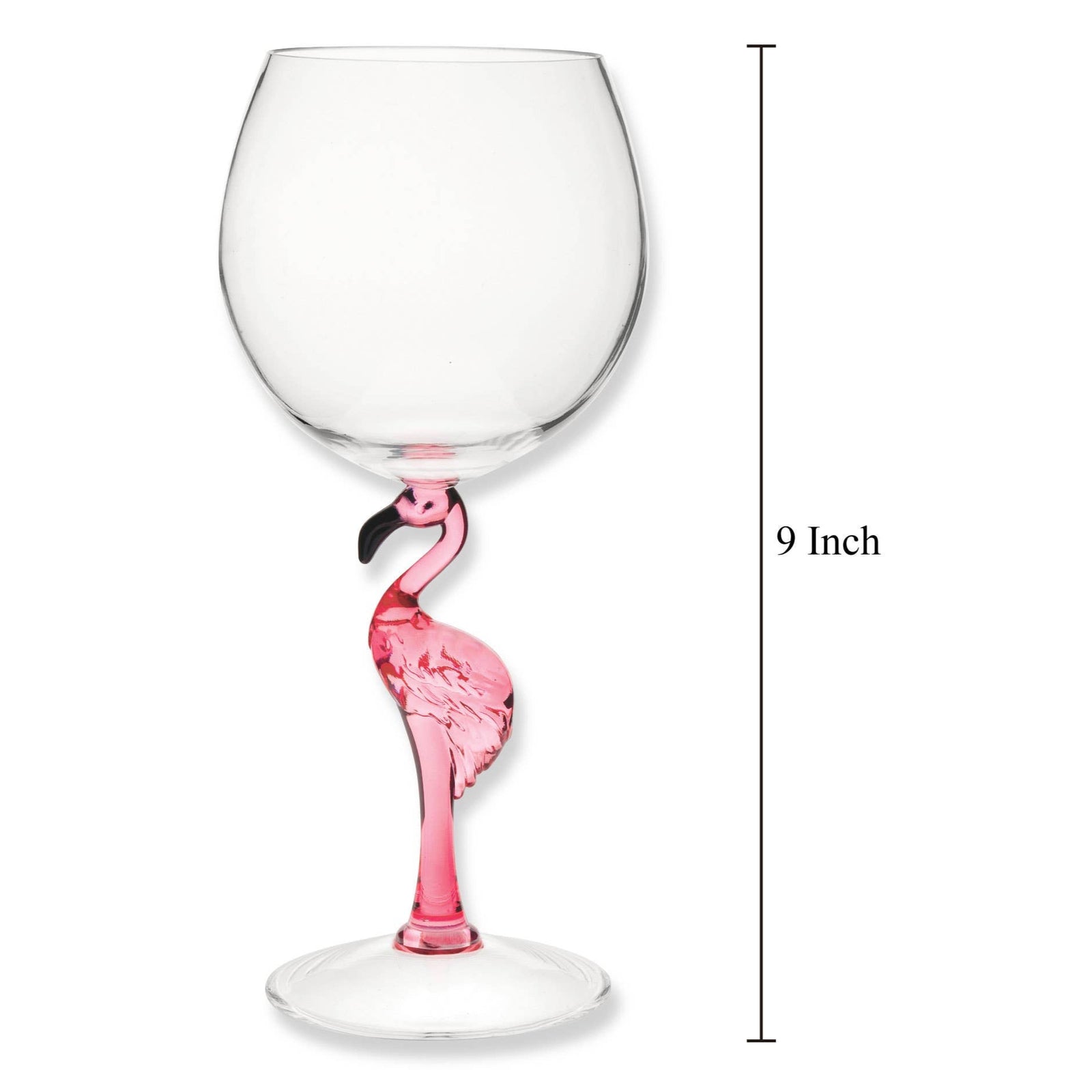 The Canton Christmas Shop Flamingo 20 oz. Acrylic Stemware Wine Glass Acrylic 9 inch
