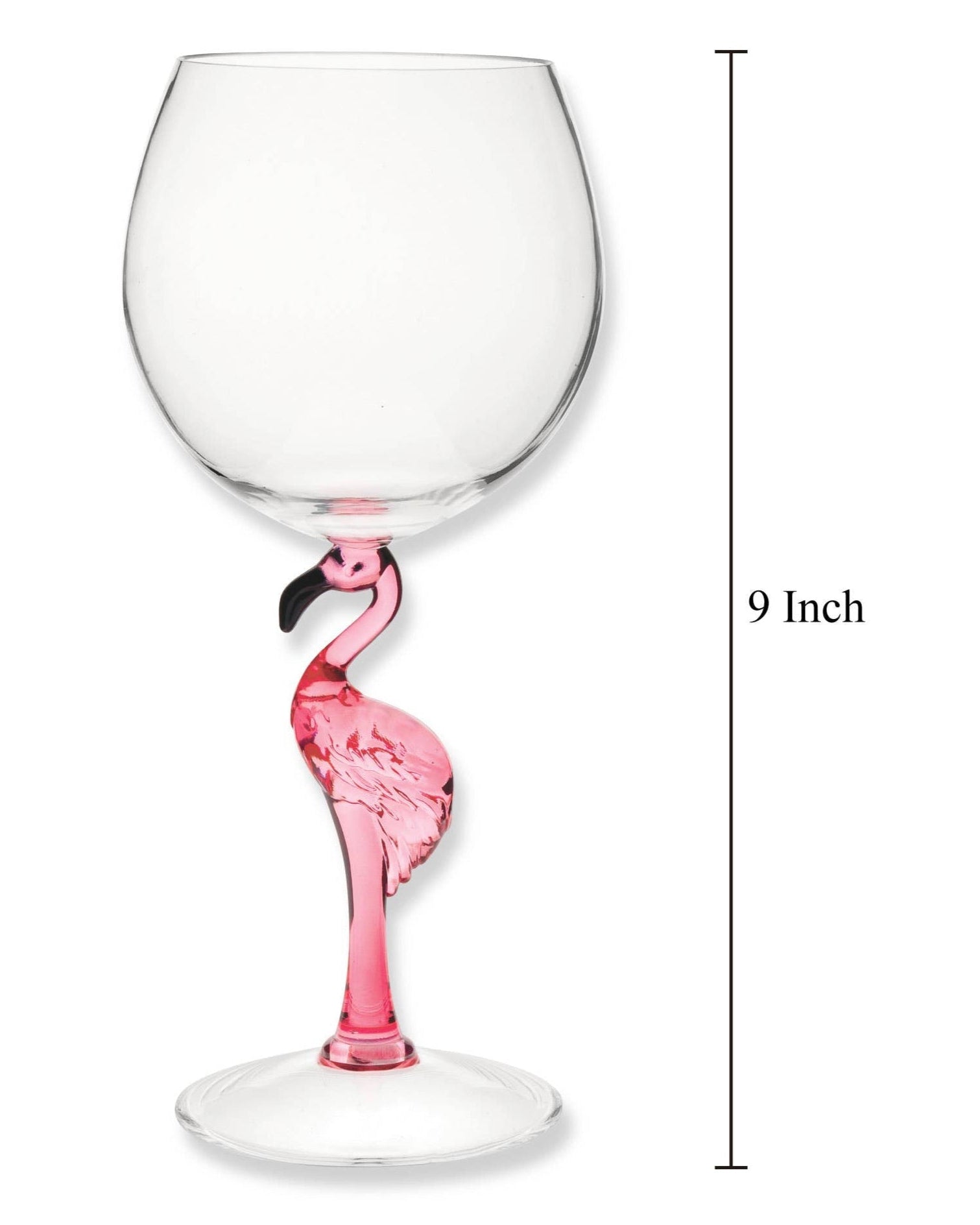 Christmas Cheer ALl Year Flamingo 20 oz. Acrylic Stemware Wine Glass Acrylic 9 inch