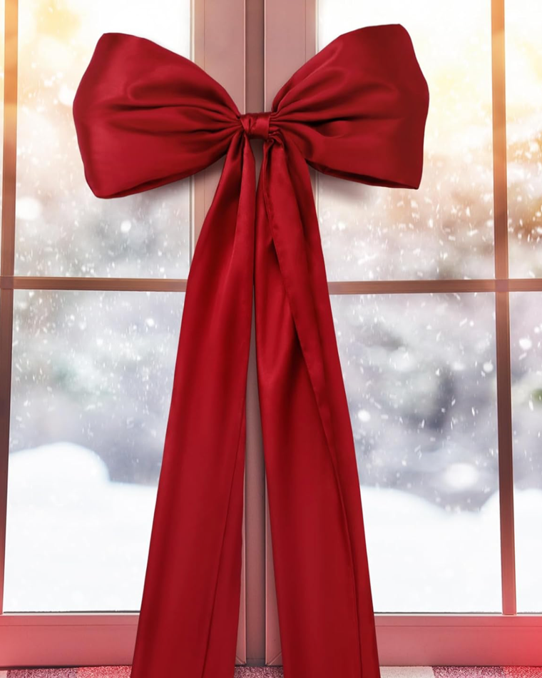 Christmas Cheer All Year Satin Bow Treetopper