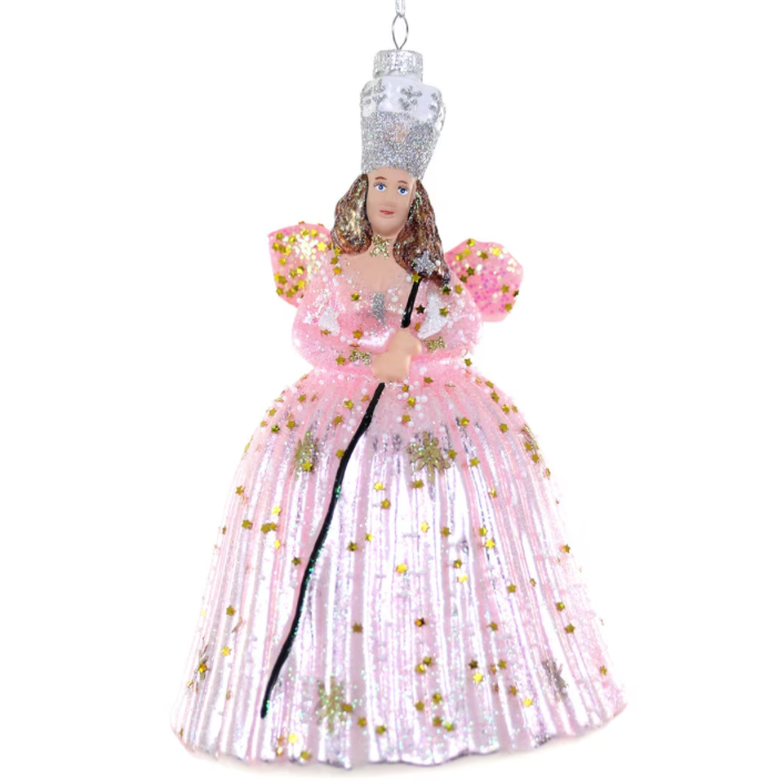 Christmas Cheer All Year Glinda the Good Witch Ornament Glass Pink The wizard of oz