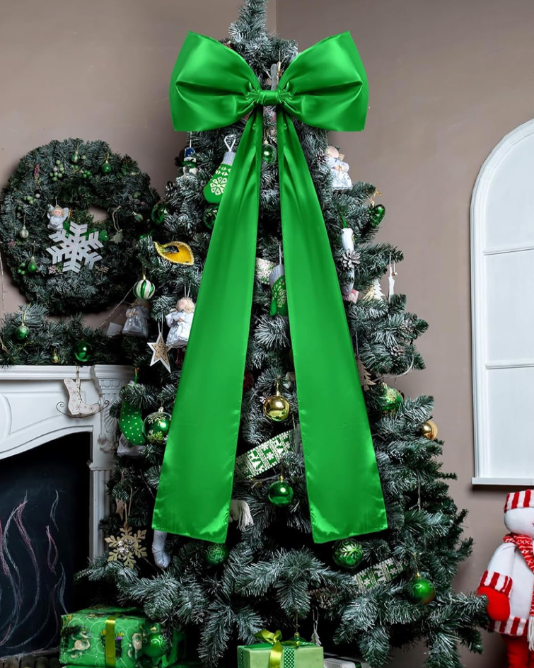 Christmas Cheer All Year Satin Bow Treetopper