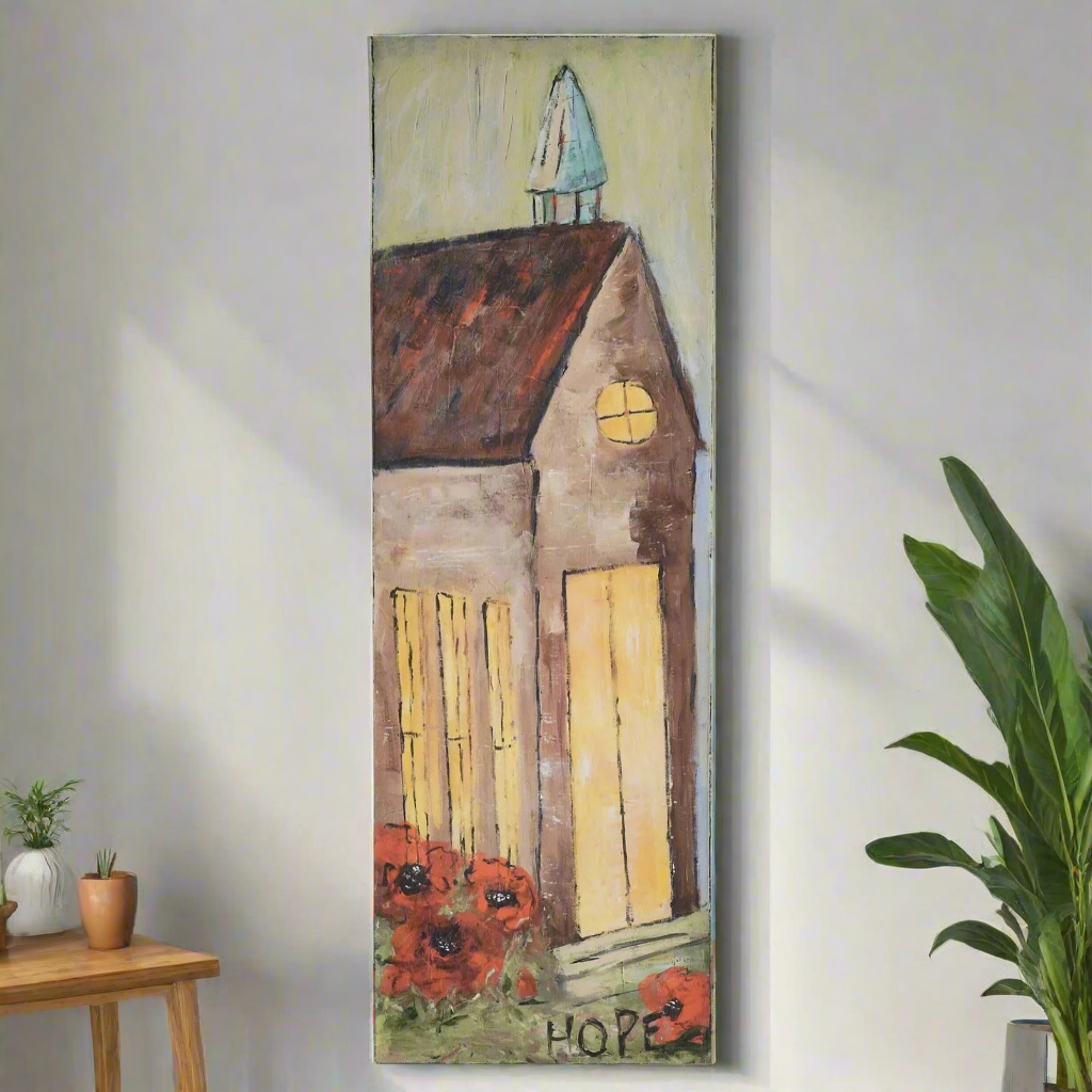 Christmas Cheer All Year Hope Church Canvas by Glory Haus Living Room Bedroom Easter Jesus Church Steeple