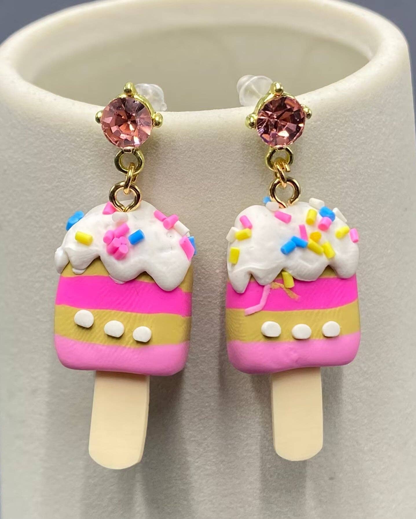 Amanda Bright Designs Ice Cream Popsicle earrings