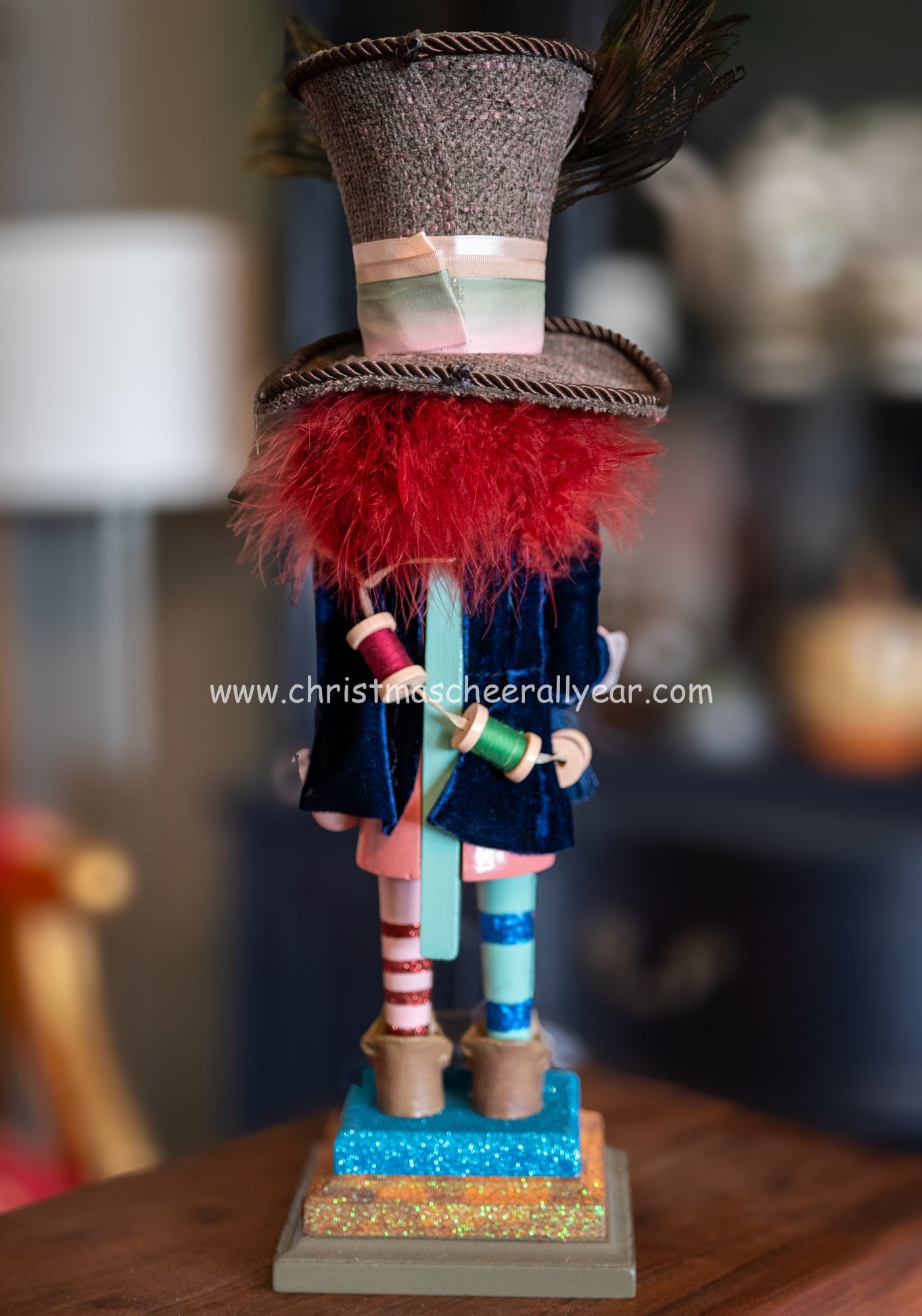 Mad Hatter nutcracker in super detail available at Christmas Cheer All Year
