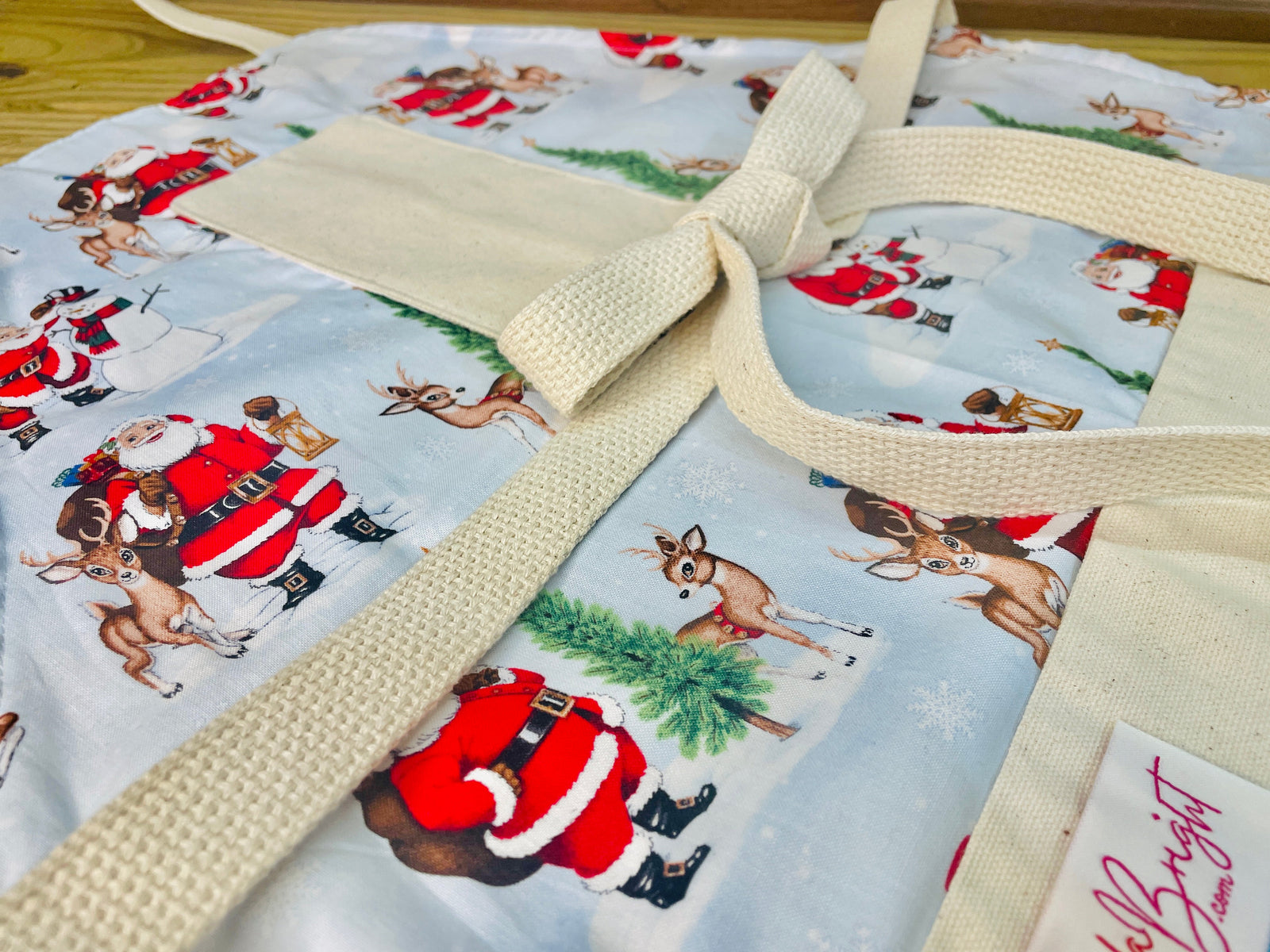 Merry Santa and Reindeer Apron