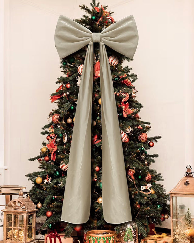 Christmas Cheer All Year Oversized Velvet Christmas Tree Bow