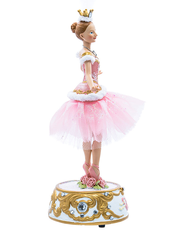 Christmas Cheer All Year Pink Ballerina Music Box by Kurt Adler T2274