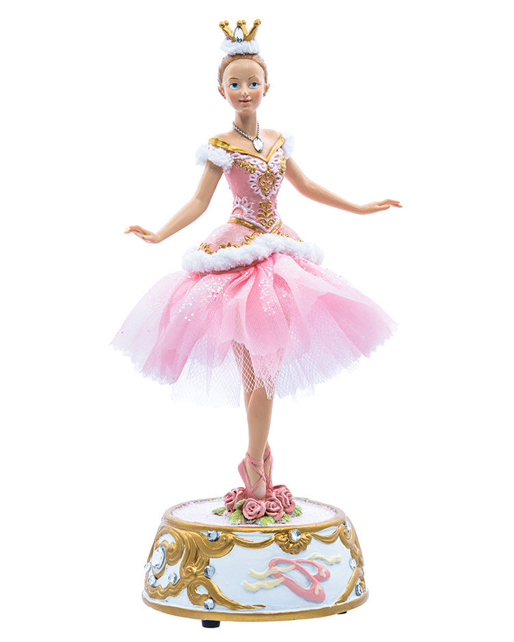 Christmas Cheer All Year Pink Ballerina Music Box by Kurt Adler T2274