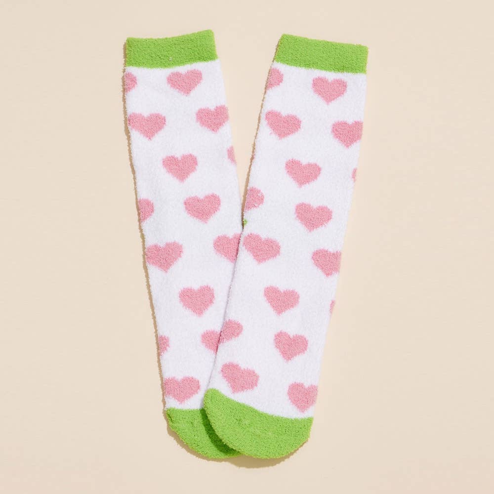 The Canton Christmas Shop Grinch Socks Gift Set 4 Pair Pink Green Striped White Red Bow