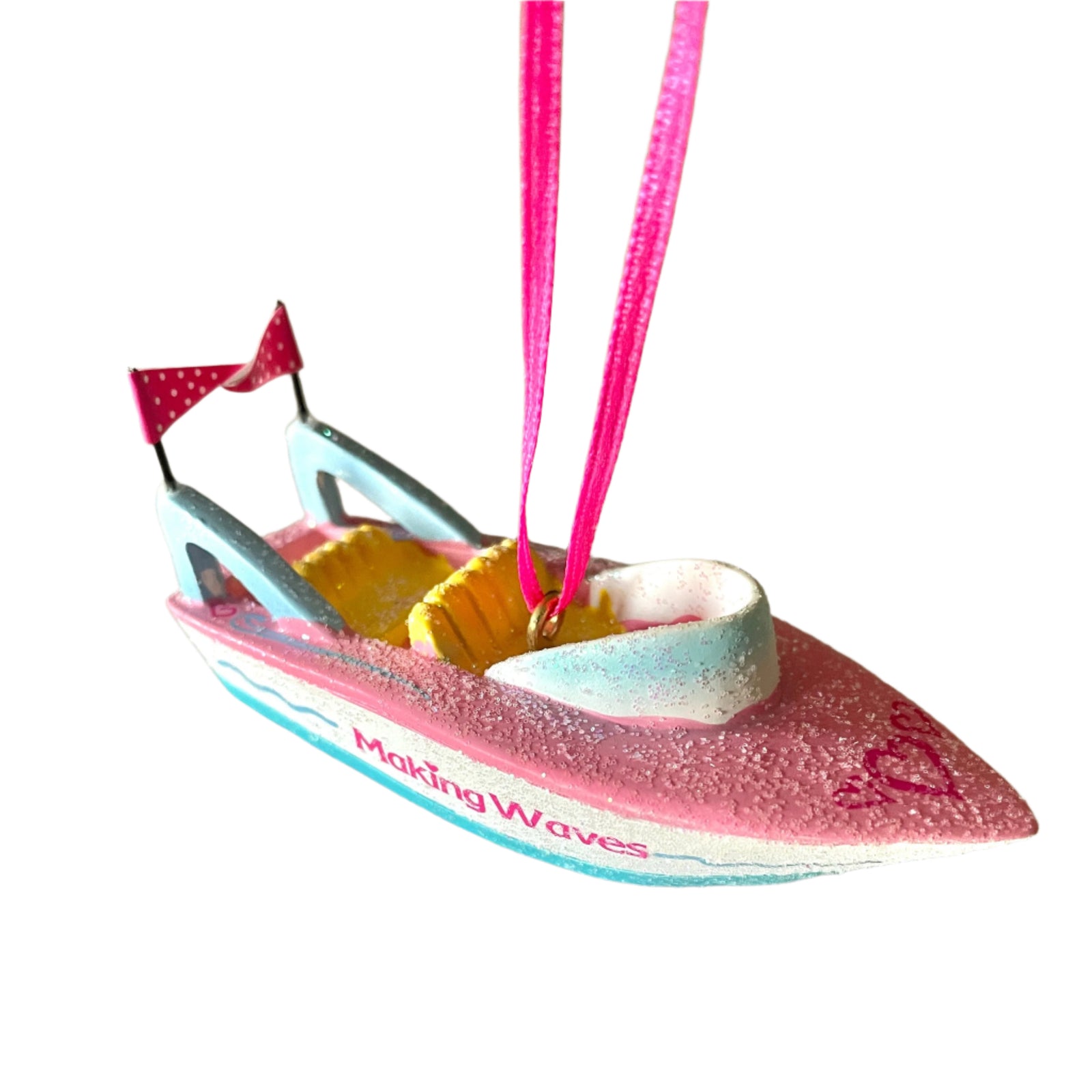 Christmas Cheer All Year Pink Sugared Vehicle Ornaments A2282 by Kurt Adler