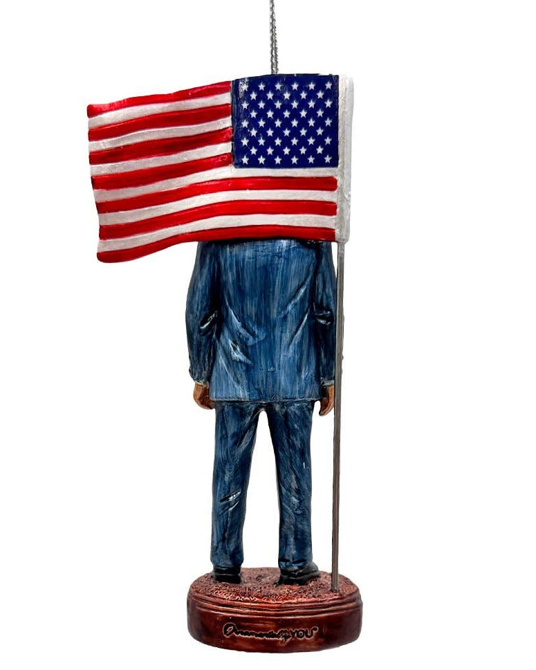 The Canton Christmas Shop RFK Representing America Ornament with Robert F Kennedy Jr. MAHA Make America Great Again Healthy Again American Flag