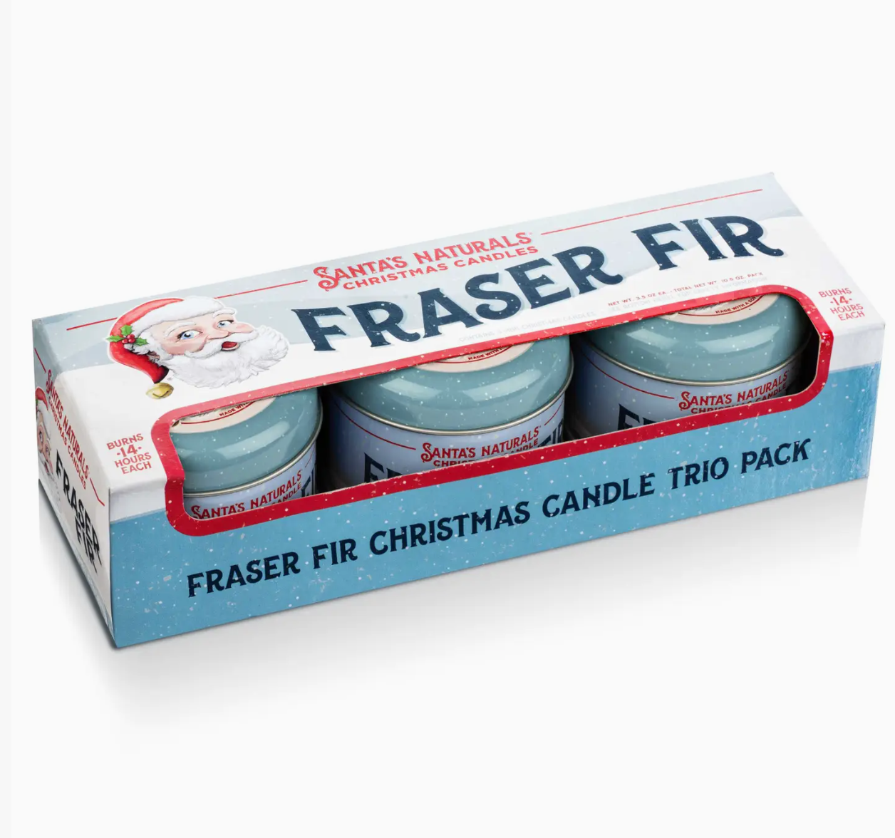 Christmas Cheer All Year Santas Naturals Christmas Candles Frasier Fir mini trio pack