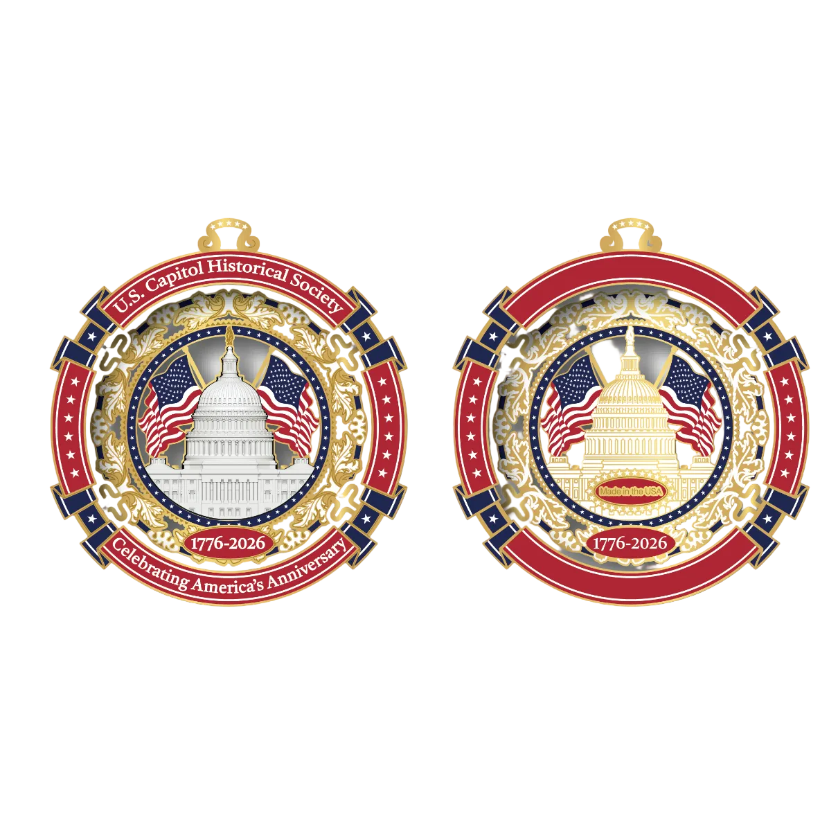 USCHS America 250 Commemorative Marble Ornament