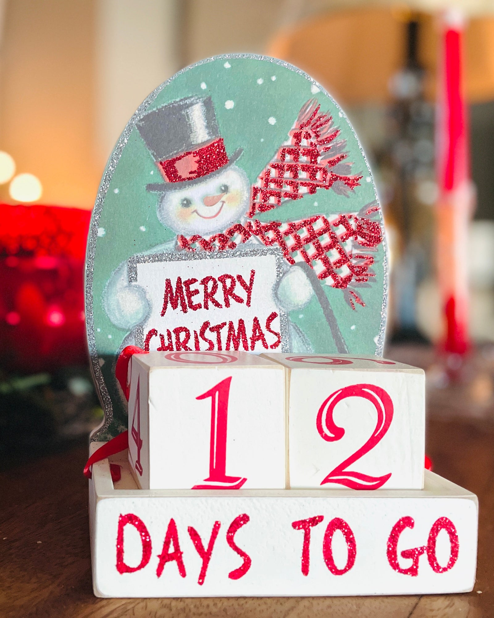 Christmas Cheer All Year Days to Christmas Advent Countdown Blocks