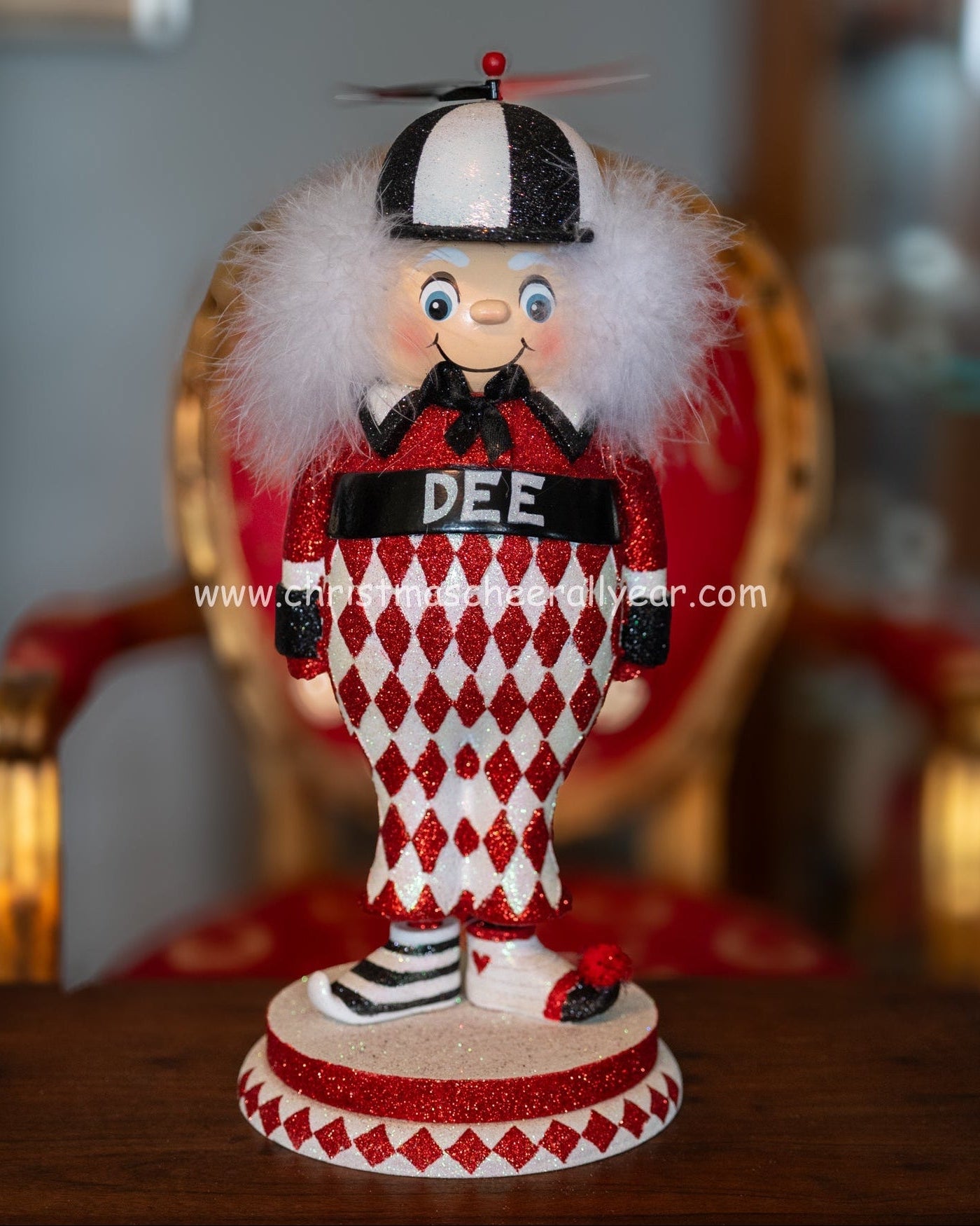 Tweedledee Nutcracker perfect for a collectible nutcracker available at Christmas Cheer All Year