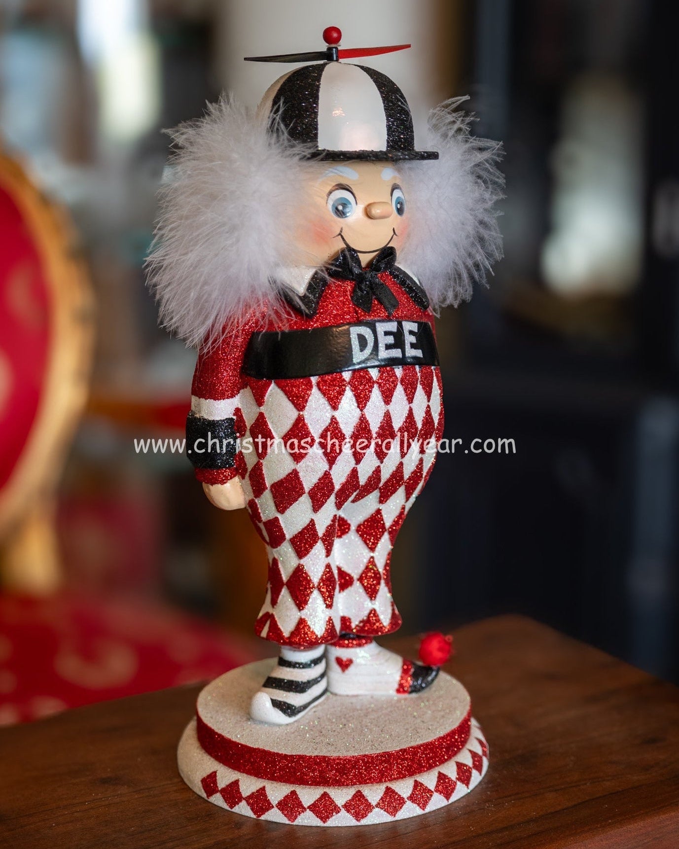 Tweedledee nutcracker by Kurt Adler perfect as a nutcracker for all year available at Christmas Cheer All Year