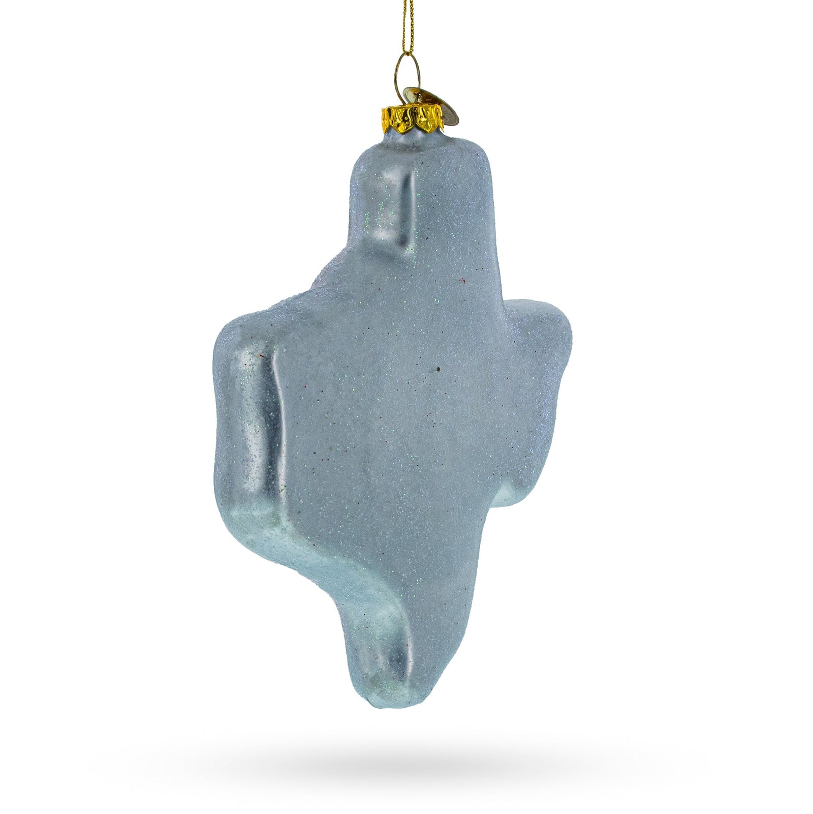 State of Texas Icons Glass Christmas Ornament