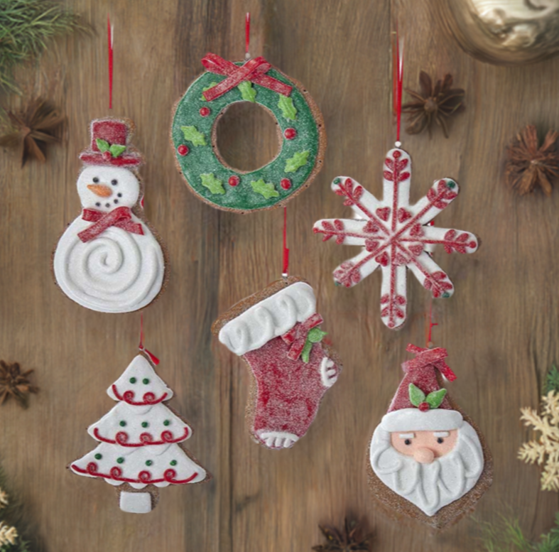 The Canton Christmas Shop Claydough Christmas Cookie Ornaments Assorted