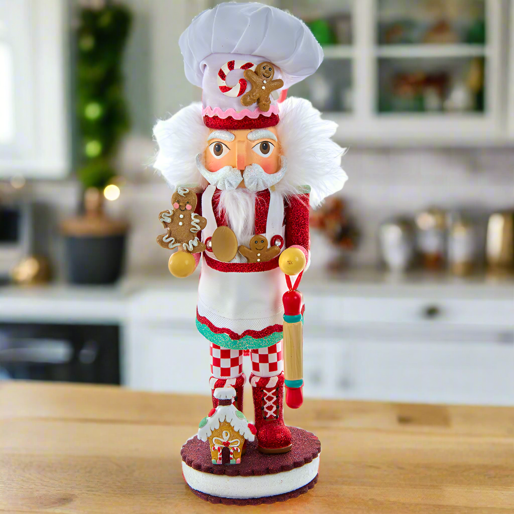 Christmas Cheer All Year 15" Hollywood Nutcrackers™ Gingerbread Chef Nutcracker Kurt Adler HA0325