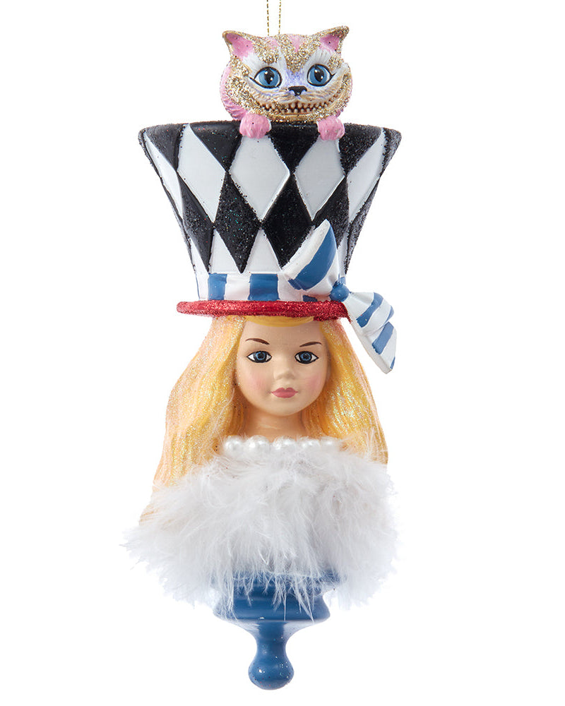 Christmas Cheer All Year Alice in Wonderland Holly Hat Ornament by Kurt Adler