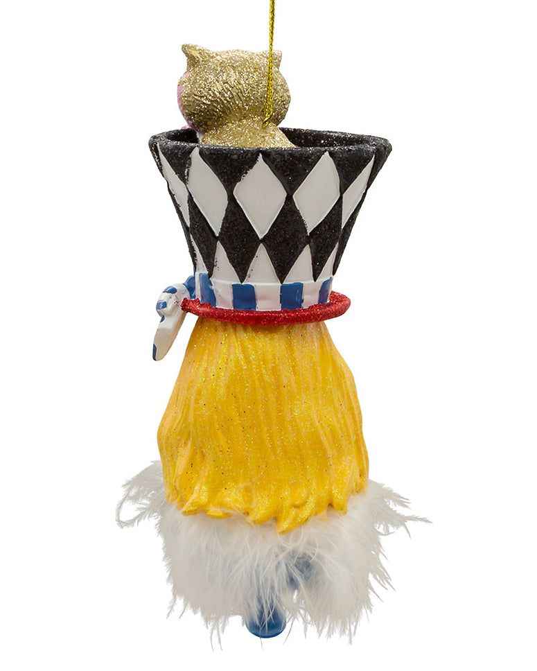 Christmas Cheer All Year Alice in Wonderland Holly Hat Ornament by Kurt Adler