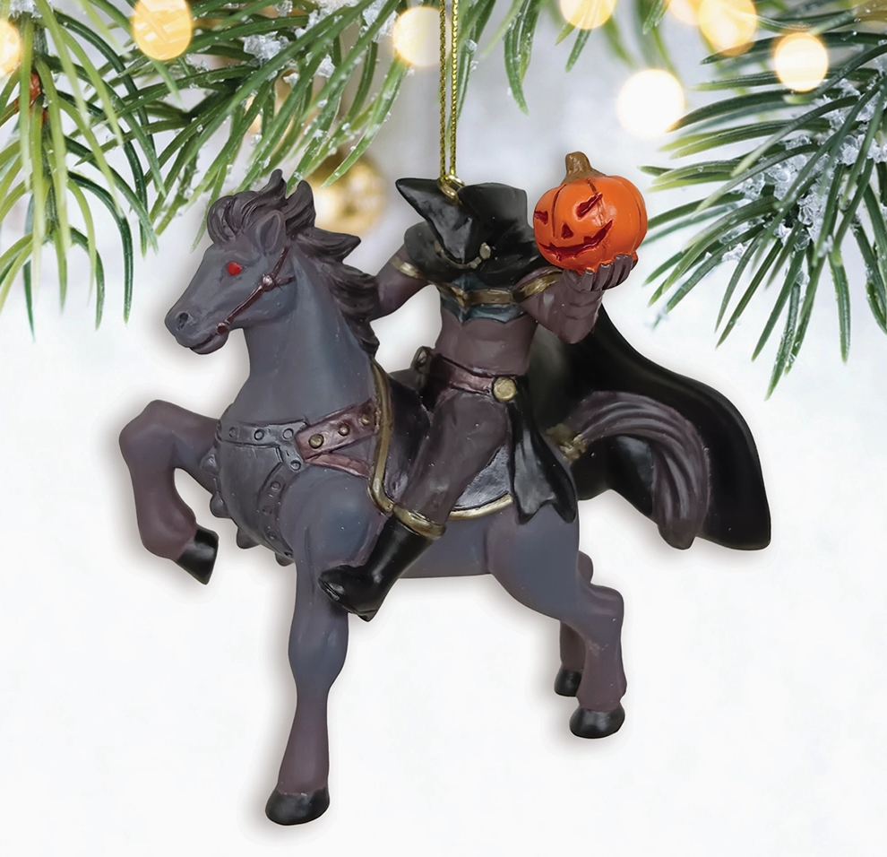 The Canton Christmas Shop Headless Horseman Ornament Spooky Scary for Halloween