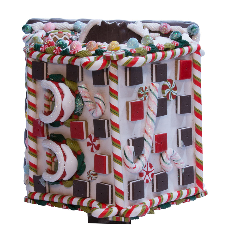 Christmas Cheer All Year 8 5/8" Decorated Gingerbread Candy House with C7 Lighting by Kurt Adler