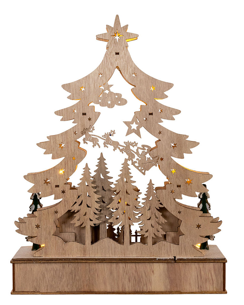 Christmas Cheer All Year JEL1016 12.6" Battery Operated Lighted Christmas Tree Village Kurt Adler