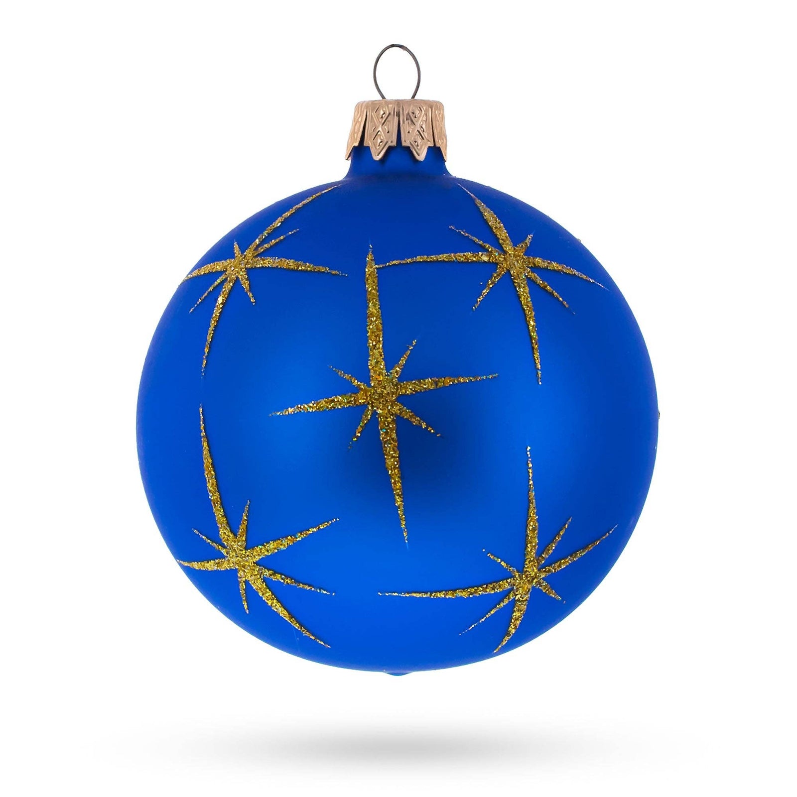 The Canton Christmas Shop Welcoming the Christ Child Glass Ball Ornament handpainted old world Ukraine Joseph Mary baby Jesus Nativity Glittered