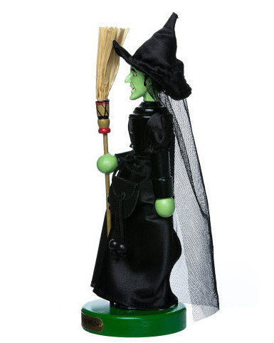 Christmas Cheer All Year Wizard of Oz Nutcracker Wicked witch of the west figurine holding a broom