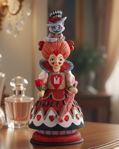 Christmas Cheer All Year Alice in wonderland queen of hearts hollywood nutcracker kurt adler in bedroom