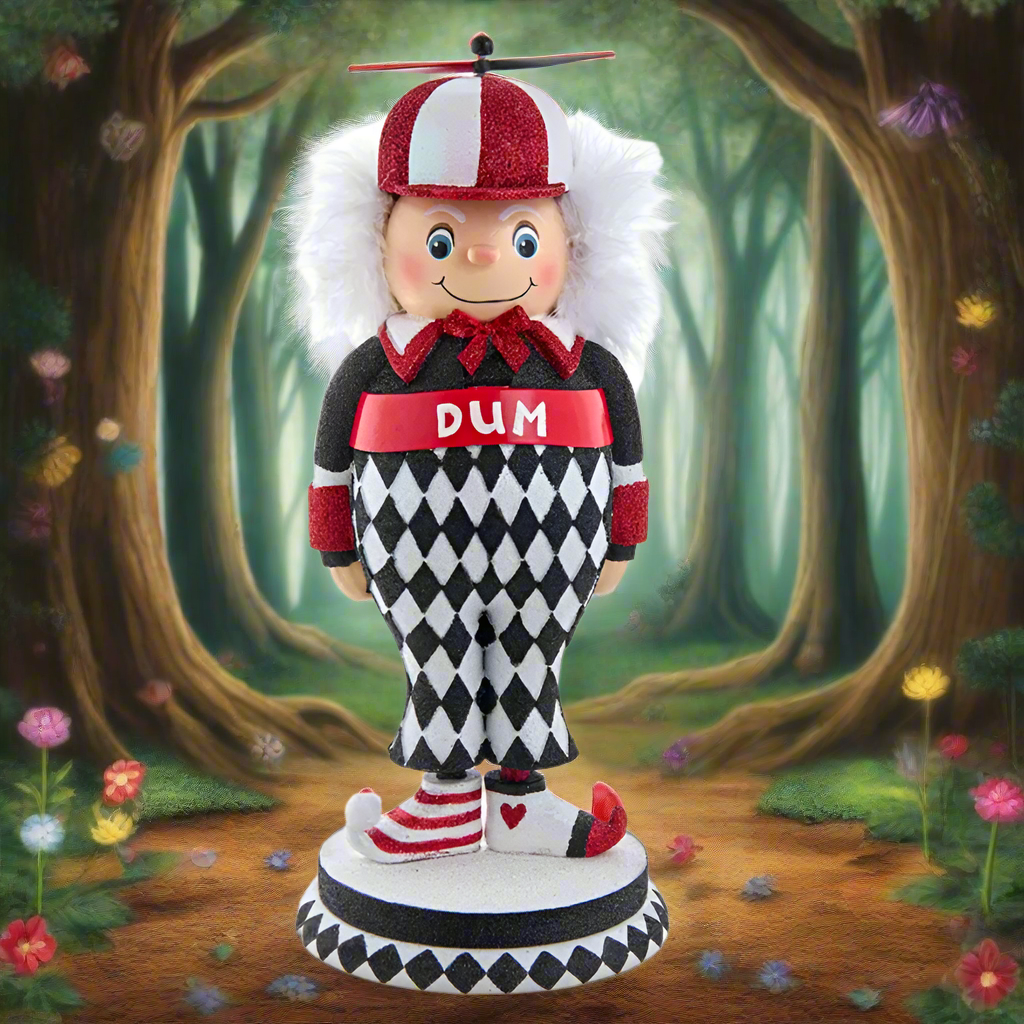 Christmas Cheer All Year 14.5 inch Hollywood Nutcrackers Tweedle Dum Nutcracker Alice in Wonderland by Kurt Adler HA0772