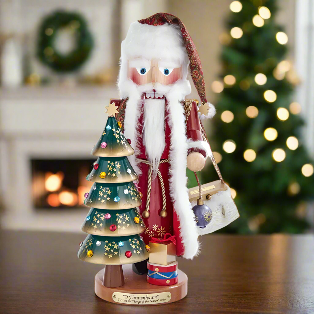 Christmas Cheer All Year 17" Steinbach O Tannenbaum Musical Santa ES1989 Nutcracker