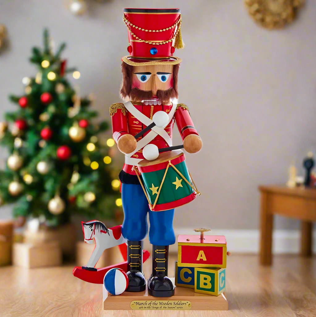 Christmas Cheer All Year 18" Steinbach March Of The Wooden Soldier Musical Nutcracker ES3012